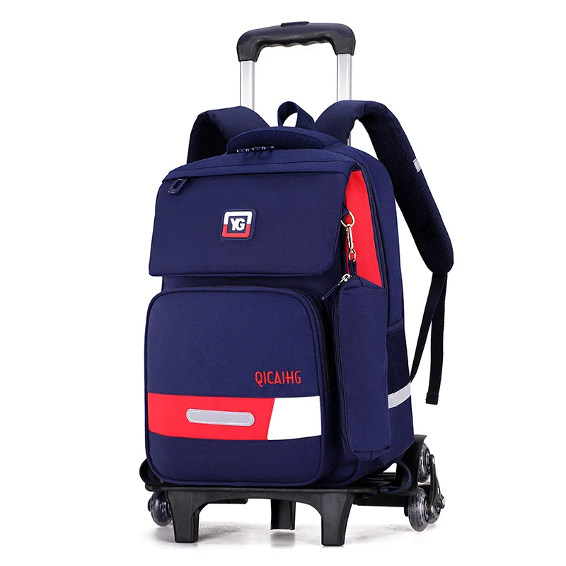 Съемный Детский Школьный рюкзак для подростков мальчиков и девочек 3 колеса