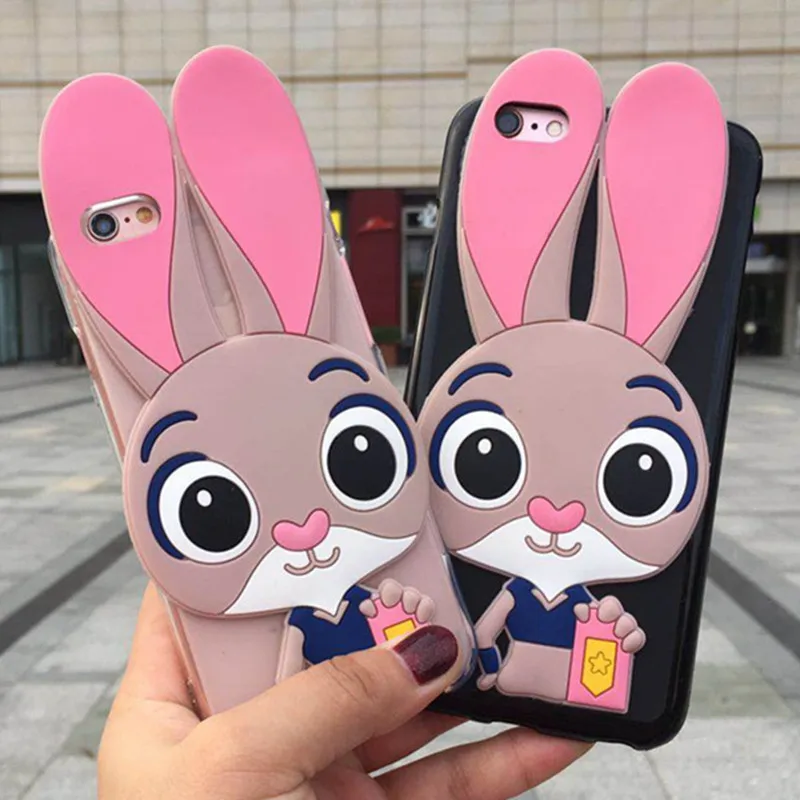 3D милый чехол для телефона с кроликом для zte лезвие A3 A5 A7 L8 L7 X3 D2 T620 X5 D3 A452 оболочки с мультяшками для задней панели Чехол чехол s