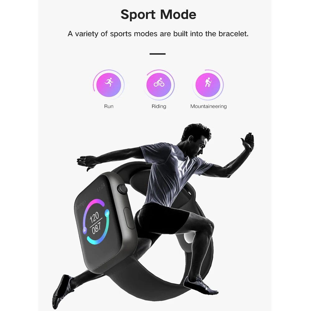 Хит продаж 2019 умные часы с монитором сердечного ритма и артериального давления