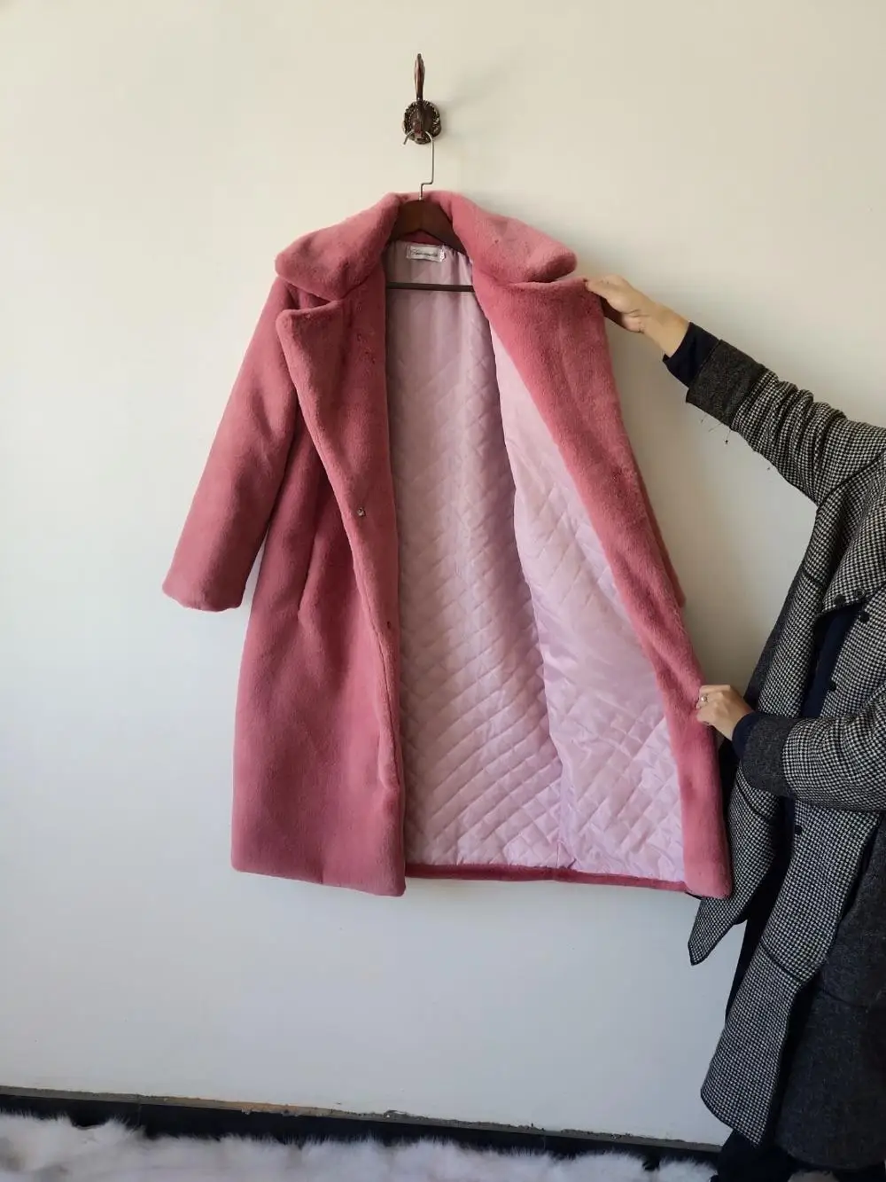 Шуба женская теплая большого размера из искусственного меха | Женская одежда