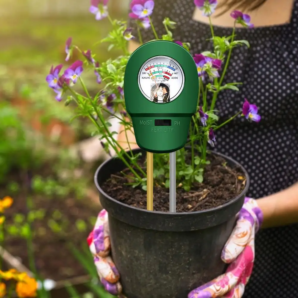 

PH Tester Gardening Meter Plant Cultivation Soil Fertility Horticultural Plant Tester 3 In 1 Garden Soil Wetness Fertility