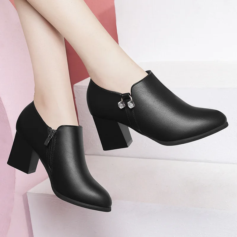 Женские ботинки Ботинки Martin Женская обувь на толстом высоком каблуке 8 см с