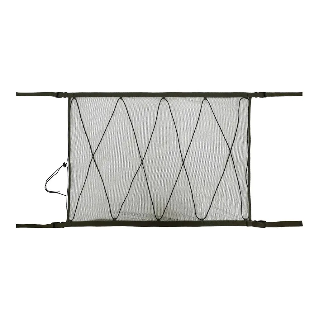 

35"x25" Vehicle Elastic Car Roof Ceiling Mesh Storage Bag Pouch For Van SUV
