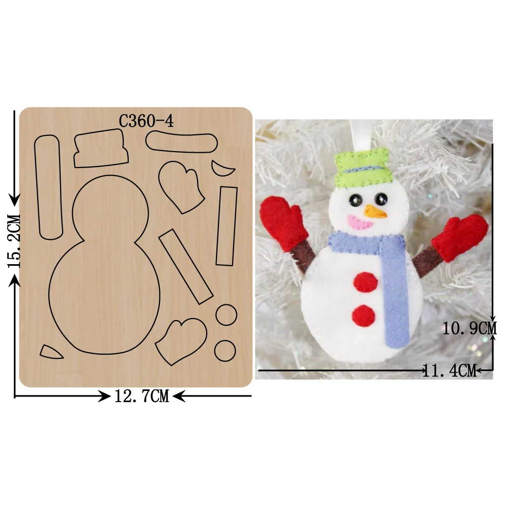 Новый Рождество Снеговик Деревянный Штамп для скрапбукинга|Вырубные штампы| |