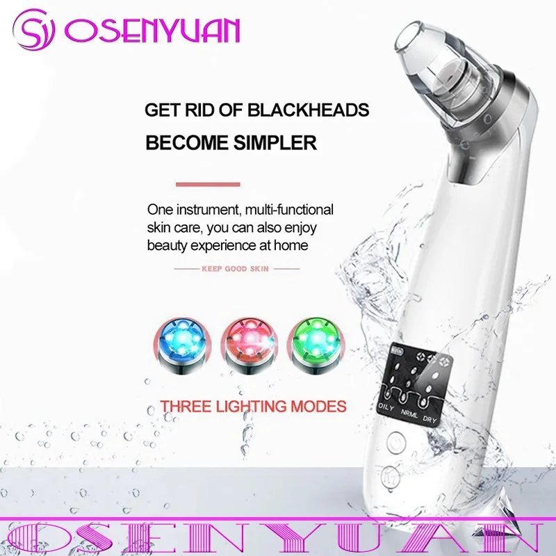 

Blackhead Remover Pore Vacuum Cleaner Nose T Zone Pimple Removal Black Spots Extractor Therapy Machine Facial Deep Cleaning Tool