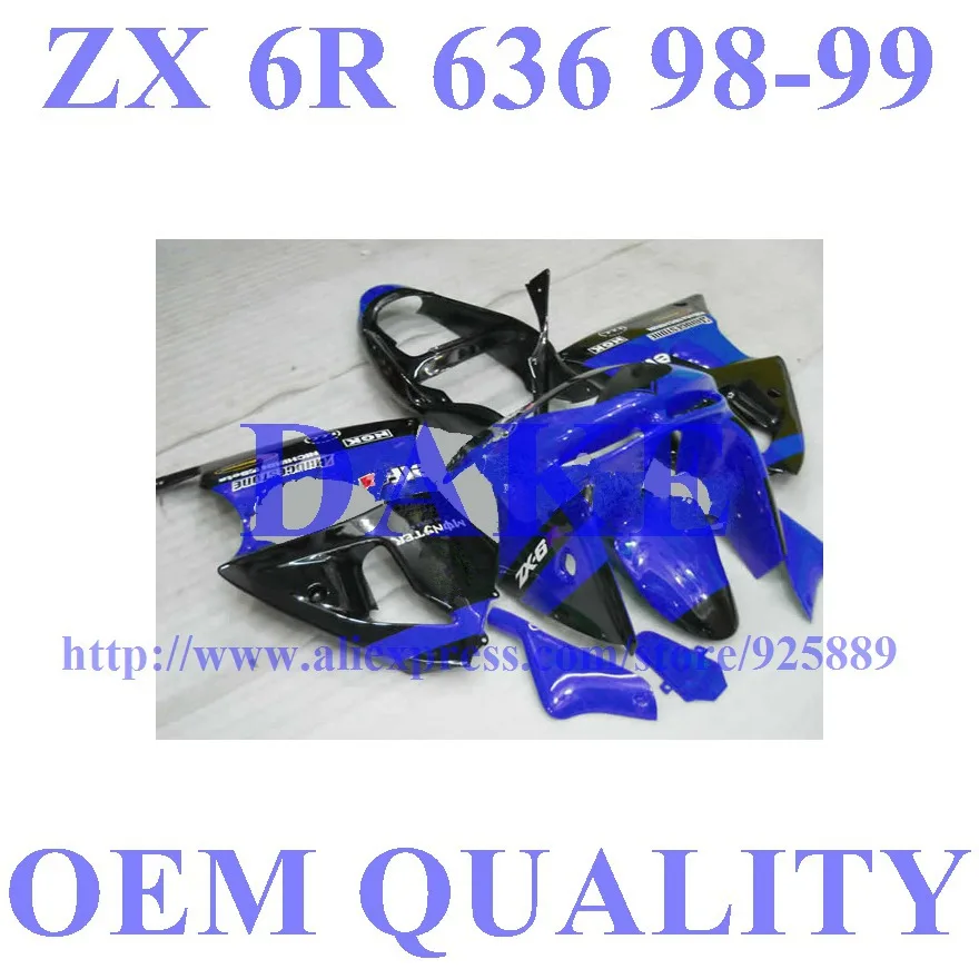 

Freecustom Blue Back Fairings For KAWASAKI Ninja ZX-6R 98-99 ZX 6R 1998-1999 ZX6R 98 99 ZX 6R 1998 1999 Fairing Kits #669 Best