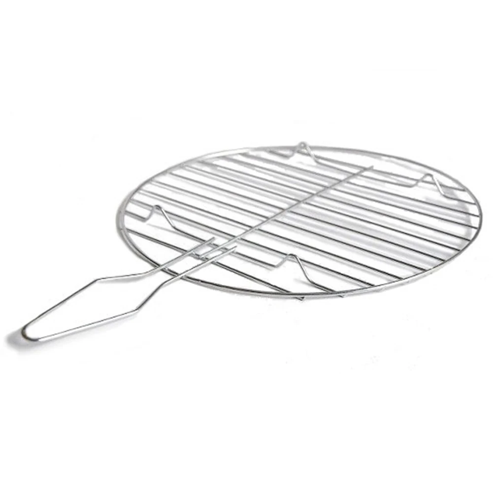 Нержавеющая сталь Шашлык Из мяса портативная круглая сетка для гриля пищевая сетка