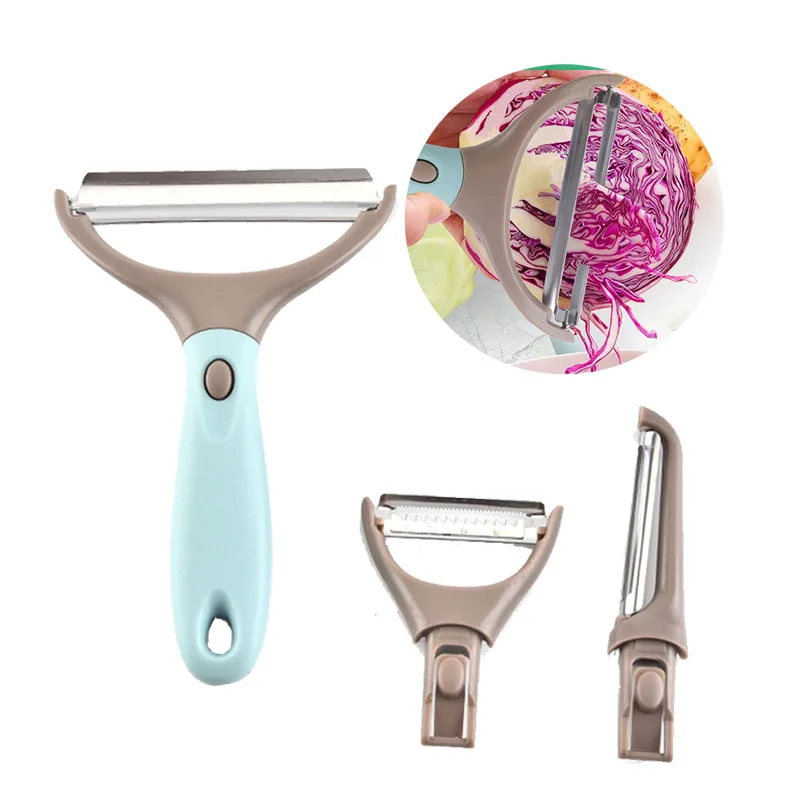 

Vegetable Peeler Set 3 in 1 Stainless Steel Potato Peelers Peeler Set Blue Fruits Vegetable Peeler Stainless Peeler Set
