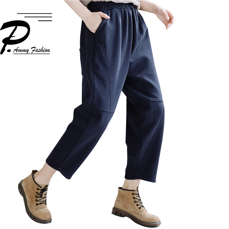 2019 свободные литературные женские плотные сшитые осенние и зимние повседневные