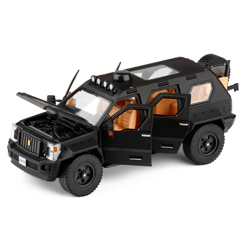 Новинка 1/32 г. PATTON SUV Грузовик литая модель автомобиля игрушка джип звуковое освещение оттяните назад для детей Подарки для детей
