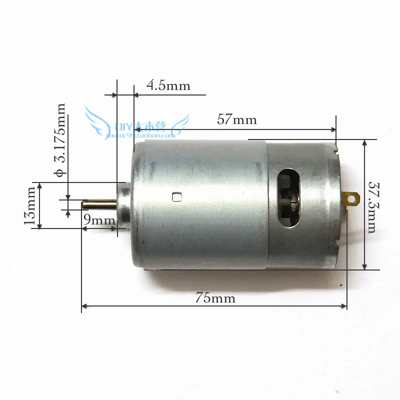 RS-555 большим вращающим моментом 24V 555 DC двигатель 18V 40 магнит переменного тока с охлаждающим вентилятором 180gf. См DIY мотор RS-555-(19145