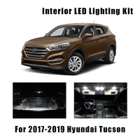 12pcs white bulbs car led interior map dome light package kit fit for 2017 2018 2019 hyundai tucson trunk mirror license lamp