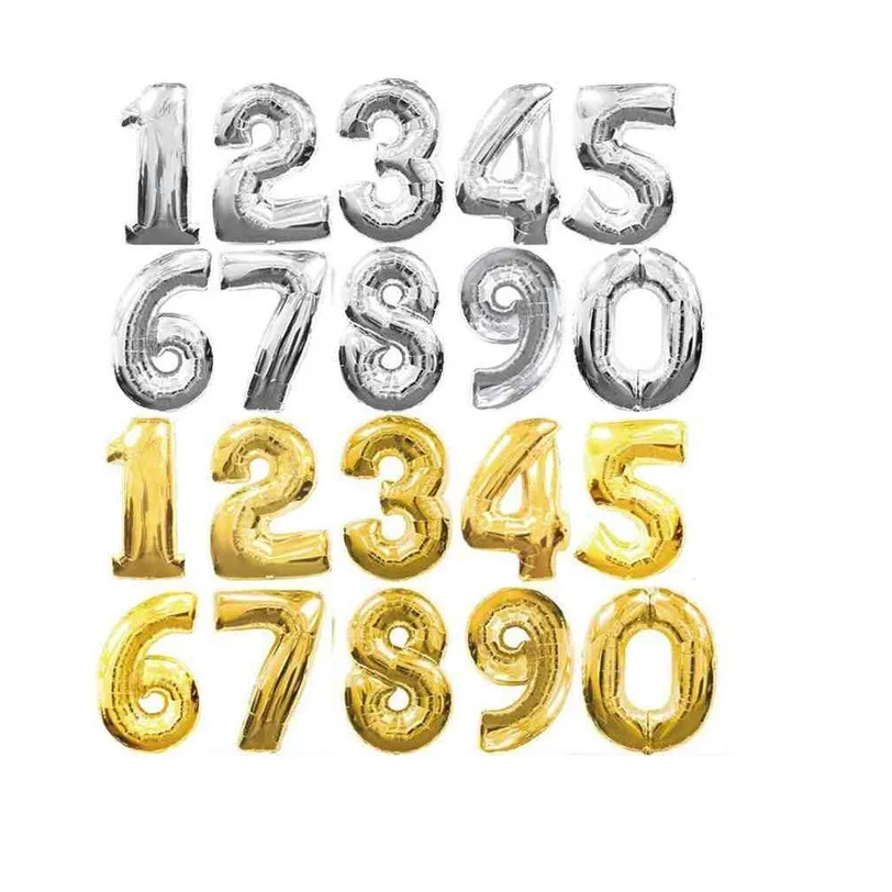 

Цифровой Воздушный Шар 32 дюйма, украшение для вечеринки в честь Дня Рождения, воздушный шар из алюминиевой фольги для свадьбы, юбилея