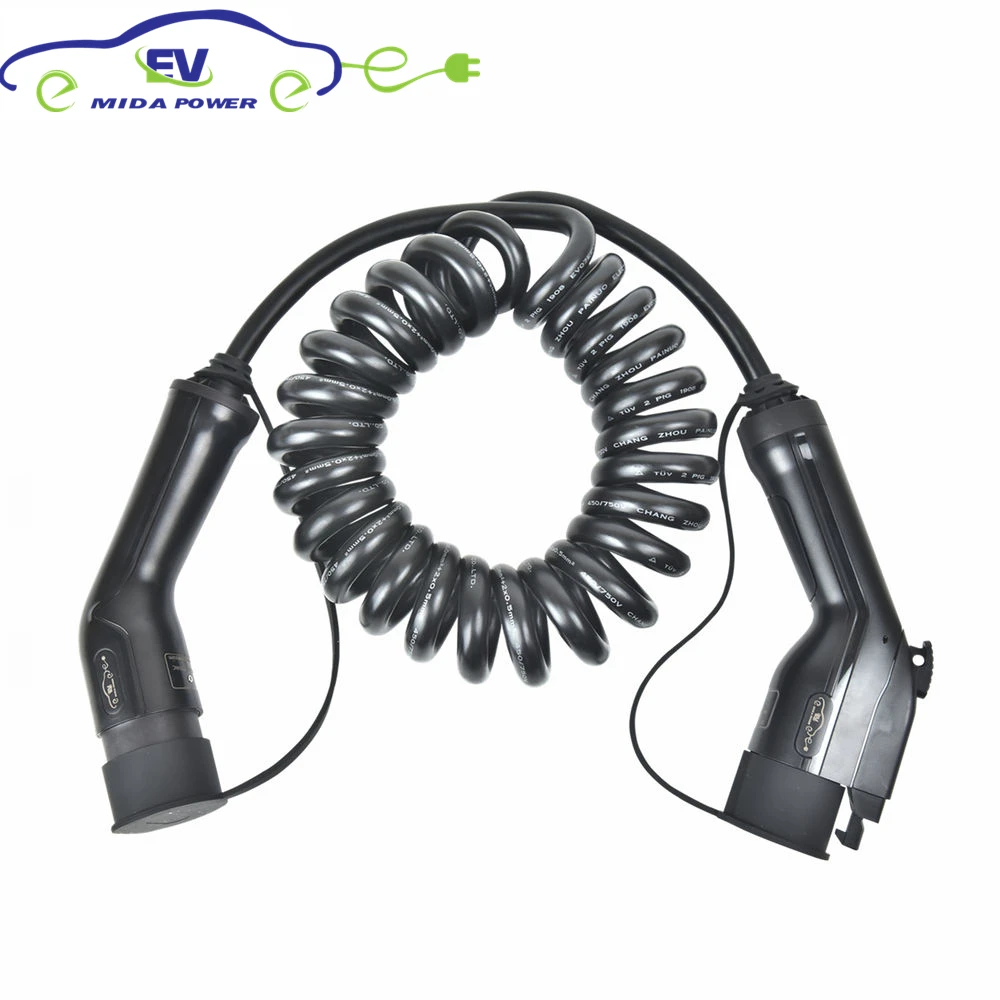 Зарядное устройство DUOSIDA EV J1772 5 метров 16 А/32 А тип 1 для кабеля 2 типа IEC 62196 EVSE вилка
