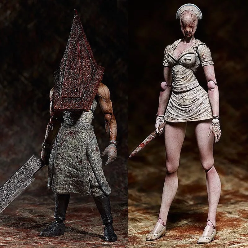 

Silent Hill 2 Red Pyramd Thing Figma Sp-055 Action Figure Bubble Head Nurse Sp-061 PVC Figure Model Halloween Toy Doll Gift