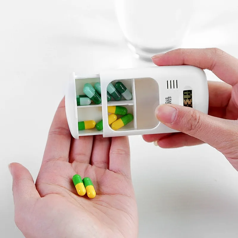 Plastic Portable Timer Box Reminder Weekly Pill Drug Storage Alarm 2022 New Year Hot Sale | Дом и сад