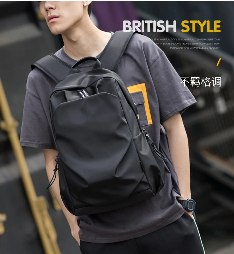 

2021 Backpack for men simple schoolbag fashion trend leisure computer bag travel light high school students Backpack