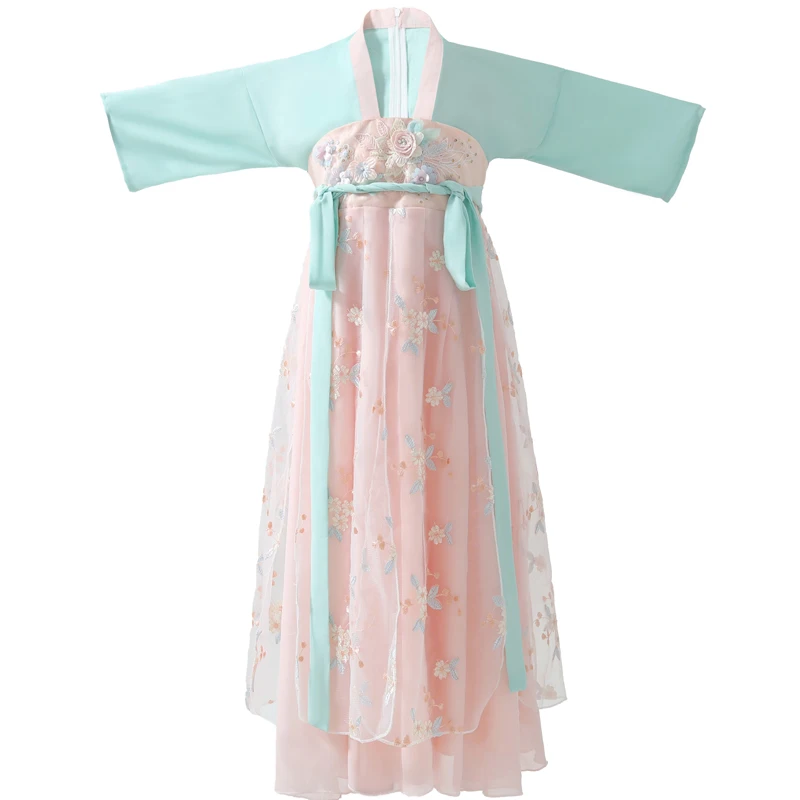 

Tang costume Hanfu girl new year clothes Chinese traditional costume Chiffon embroidered dress cos cltothing TV shooting skirt