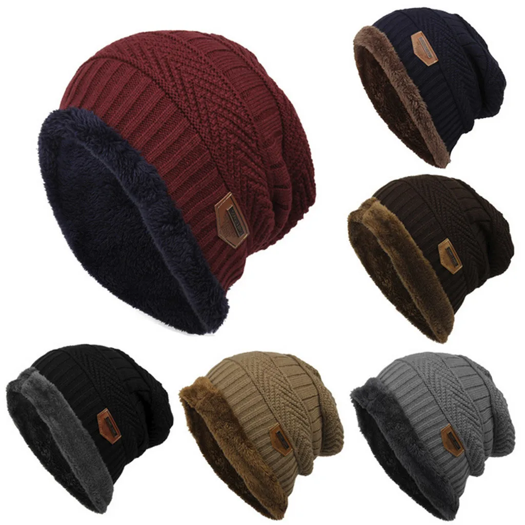 

Модные зимние вязаные флисовые шапки, женская новая шапка, теплая шапка с черепом и шеей, плотная флисовая шапка с подкладкой, уличная спорт...