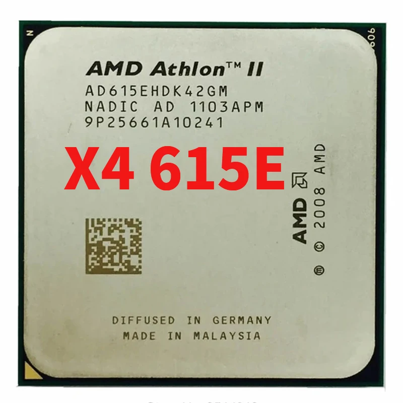 

AMD Athlon II X4 615e 615 2.5 GHz Quad-Core CPU Processor AD615EHDK42GM Socket AM3
