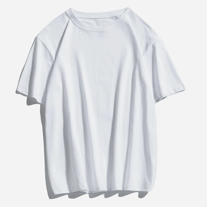 

New Summer 100% Cotton Soft Mens T Shirts Casual Short Sleeve O-Neck Fitness Black White Yellow Basic Tops Tees M-4XL