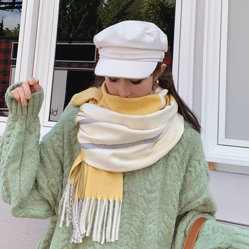 Новинка модный Удобный шарф двойного назначения осенне-зимний удобный