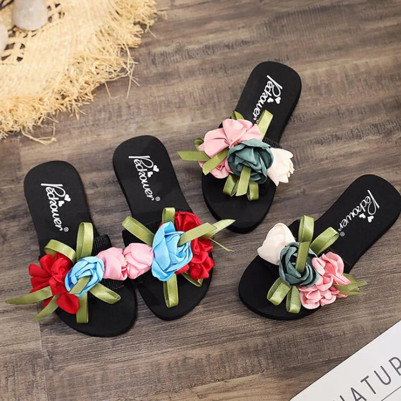 Новинка летняя Нескользящая модная пляжная обувь для девочек одно слово