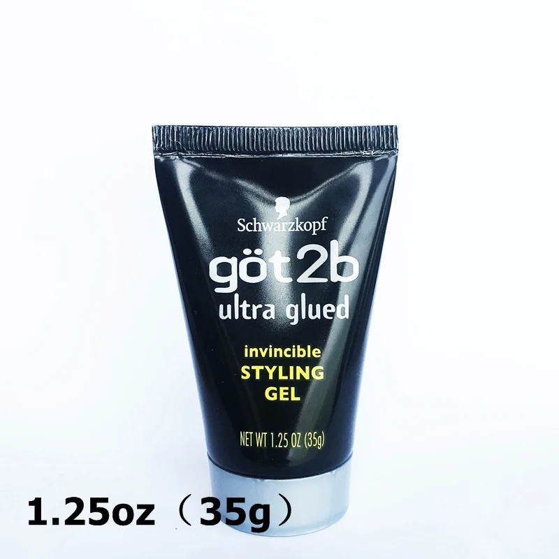 Черный Гель для волос got2b, 35 г, клееный, для укладки волос, 1,25 Унций, восковые волосы, фиксированные, на заказ, форма волос, без хлопьев, спрей, ультра Непобедимый стиль - Цвет: Черный