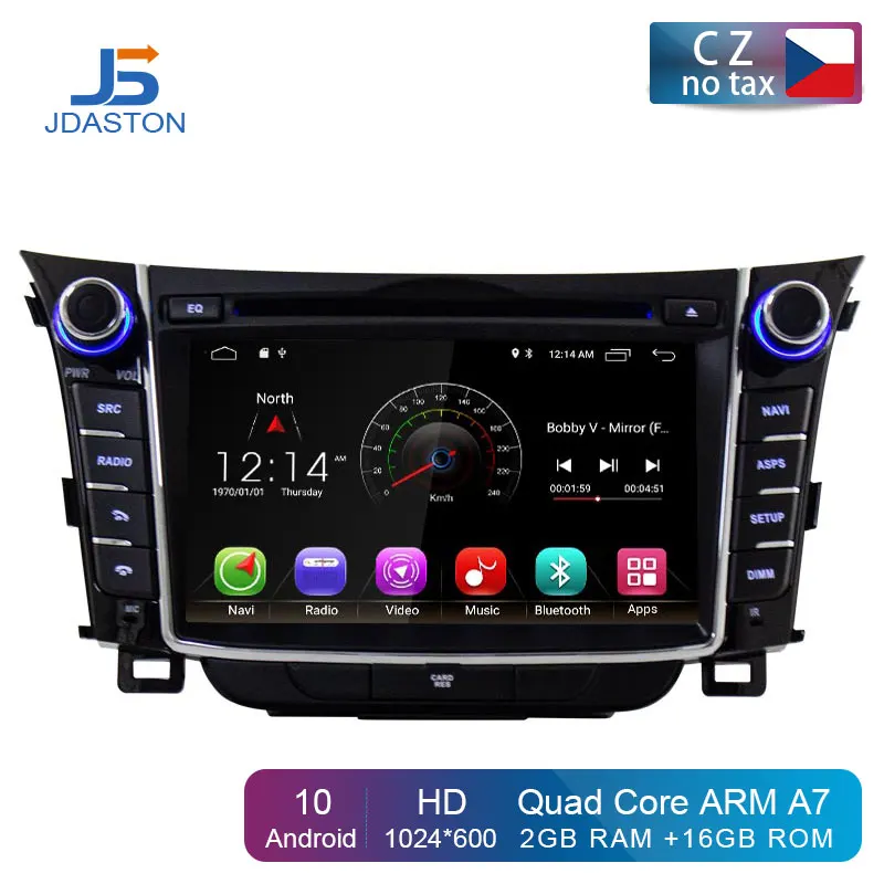 JDASTON Android 10 0 автомобильный dvd плеер для Hyundai I30 Elantra GT 2012 2017 Мультимедиа GPS навигация