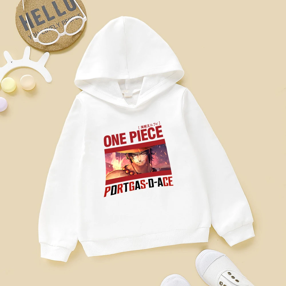 

Anime Boys Girls Hoodie Harajuku Street Clothing One Piece 2021 New Spring and Autumn Pullover Childrens Long Sleeve Outerwear