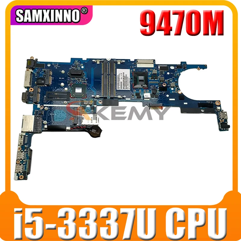 Для HP EliteBook 9470m материнская плата ноутбука QM77 с i5 3337U 717842 001 601 6050A2514101 100%