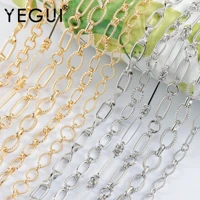 yegui c214diy chain18k gold platedcopper metalrhodium platedjewelry findingjewelry makingdiy bracelet necklace1mlot