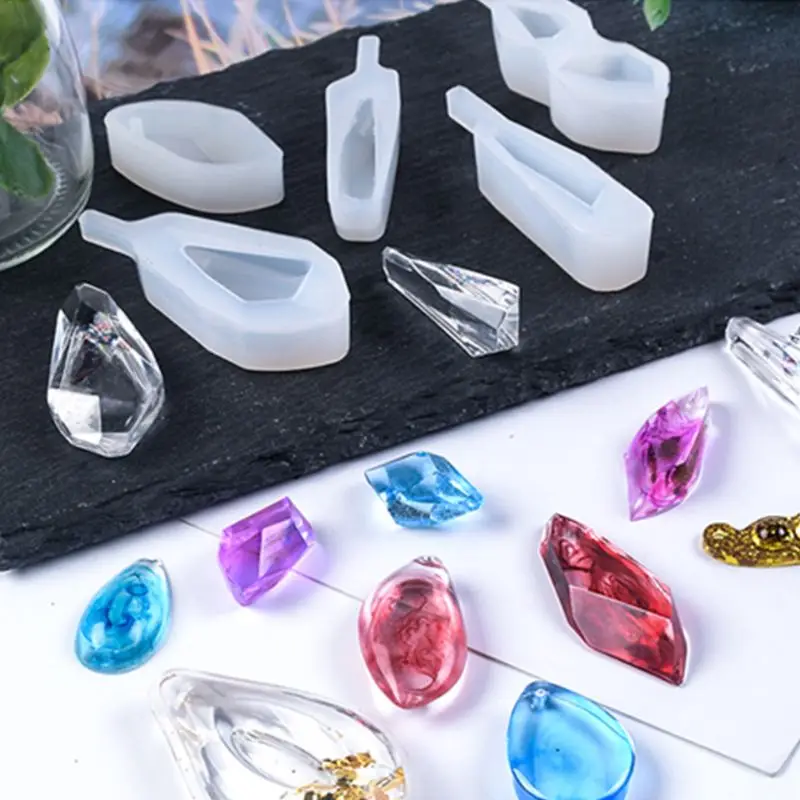 

13Pcs/Set Silicone Crystal Epoxy Resin Mold Pendant Casting Mould Handmade DIY Crafts Jewelry Making Tools