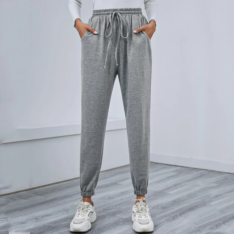 

Осень-зима 2021, спортивные брюки, женские свободные брюки с высокой талией для женщин, джоггеры, длинные спортивные брюки, повседневные брюки