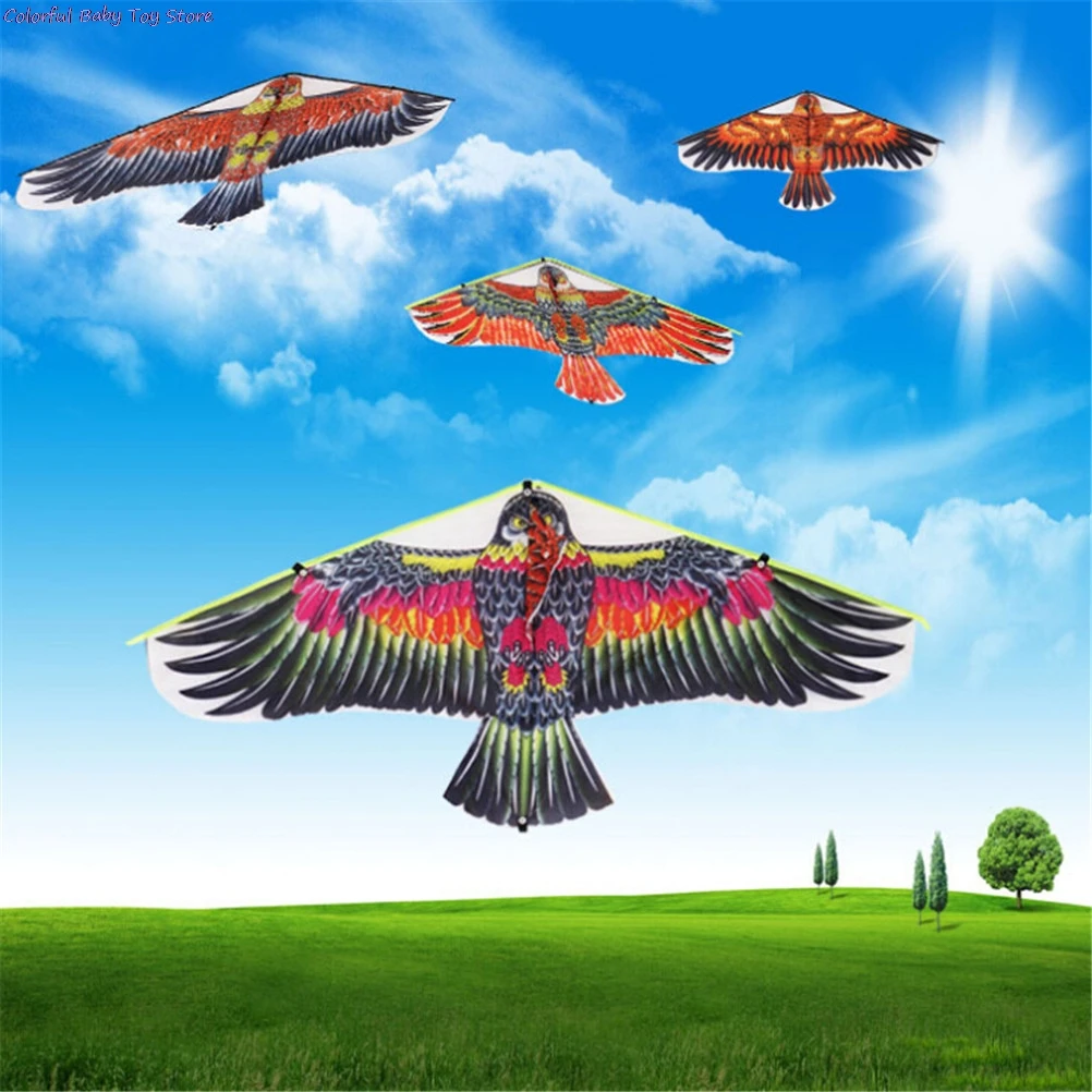 

1Pc 102*45cm Flying Bird Kites Windsock Outdoor Toys Garden Cloth Eagle Kite Big Flying Flat Eagle Bird Kite For Children Random