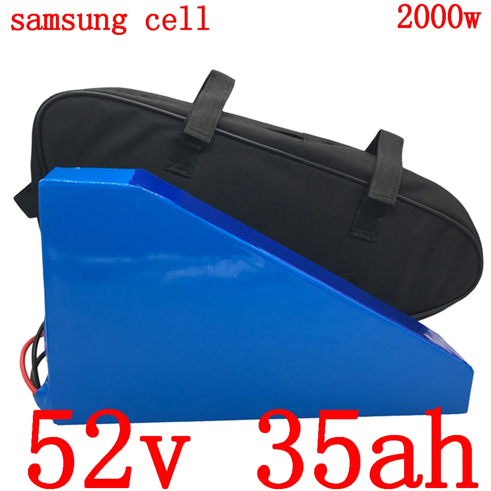 

Triangle ebike battery 18650 cell 14S 52V 20Ah 25Ah 30Ah 35Ah Lithium Battery Pack For 52V/48V 1000W 1500W 2000W Electric Bike