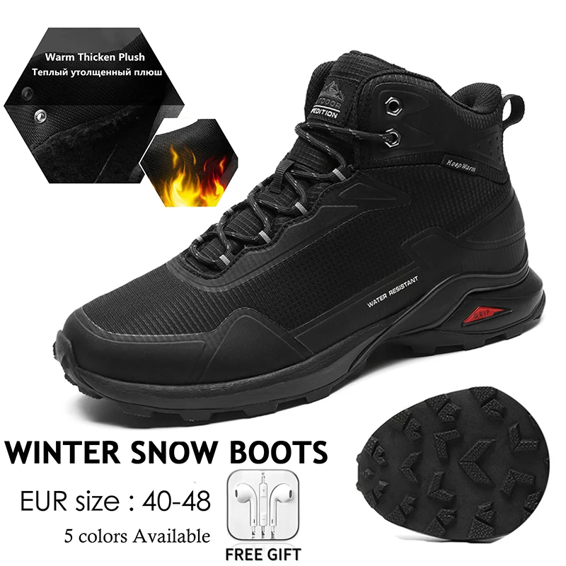 Boots Warm Non-slip Snow Boots Men's High Quality Outdoor Wa