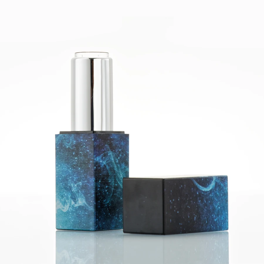

10pcs & 50pcs/lot Starry Sky 12.1mm Lipstick Tube DIY Handmade Lipstick Lip Glaze Lipstick Tube Blue Magnetic Buckle Tube