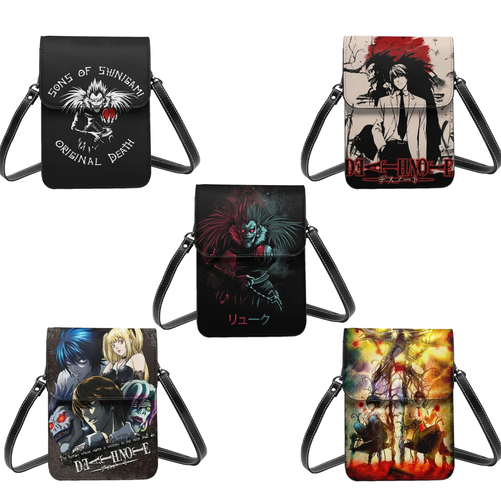 

Кошелек для сотового телефона с аниме Death Note, Сумочка через плечо, сумка на плечо с регулируемым ремешком