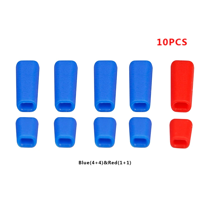 Red with Blue 10PCS LDARC RC FPV Remote Control Switch Protection Sleeve Lever Cap Silicone Cover Mix Color for RC Transmitter Protect Jacket - Color: Red with Blue