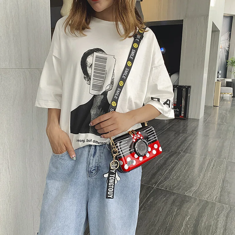 Disney princess Minnie pu camera bag shoulder strap diagonal girl messenger Mickey mouse handbag | Багаж и сумки