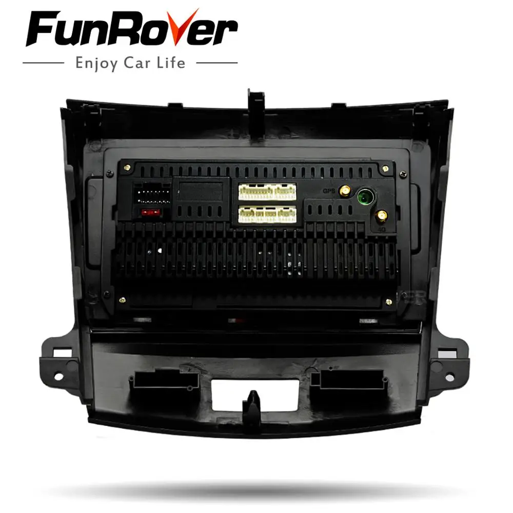 Автомагнитола FUNROVER 4 ядра android 9 0 2.5D + IPS мультимедийный проигрыватель для Mitsubishi