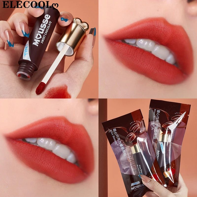 

ELECOOL Velvet Matte Liquid Lipstick Waterproof Lip Gloss Long Lasting Lipstick Women Red Lip Tint Women Beauty Cosmetic