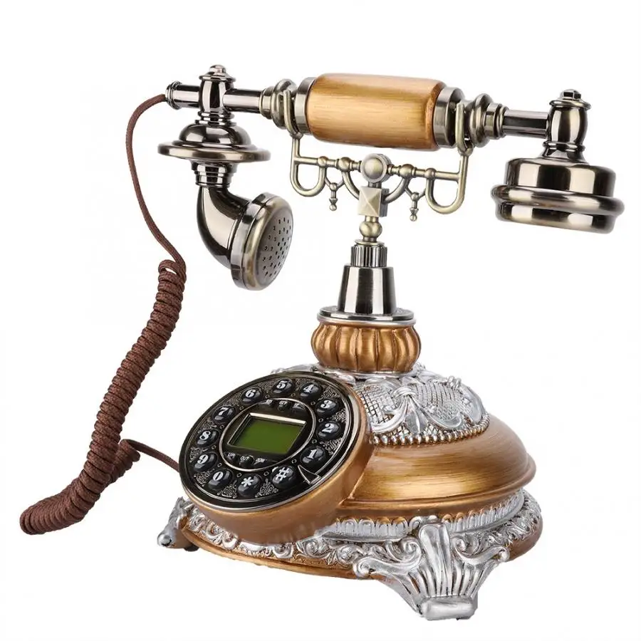 Старые старые настольные телефоны в стиле ретро стационарный телефон