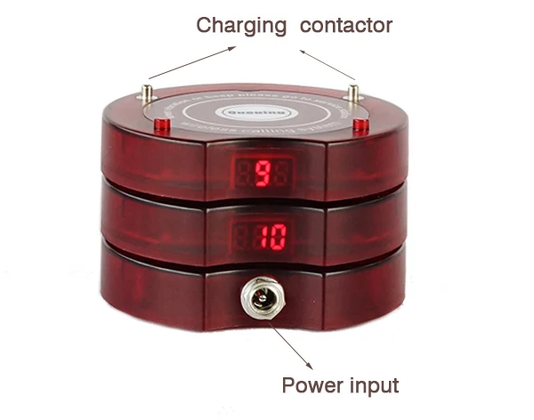 YARMEE Pager Restaurant 999 channel wireless Calling System with 10 coaster pagers for waiter pagers for queue system