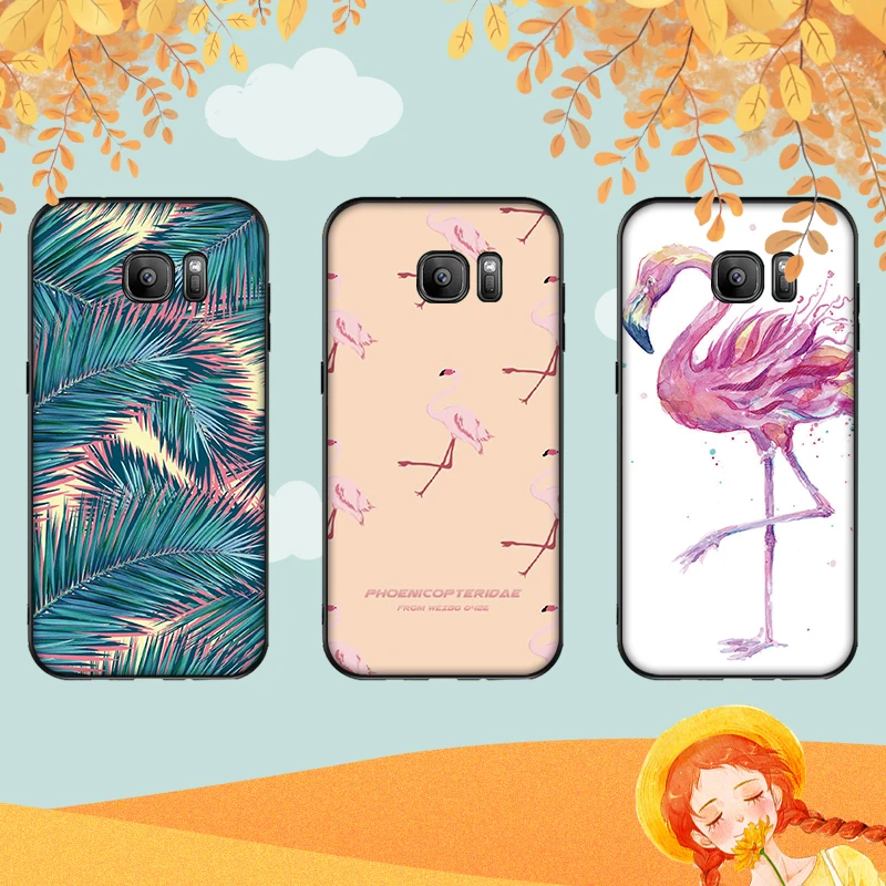 Фламинго На пляже для samsung A6 A7 A3 A5 A8 Plus A40 A50 A20 A10 A60 A70 2018 TPU мягкий чехол