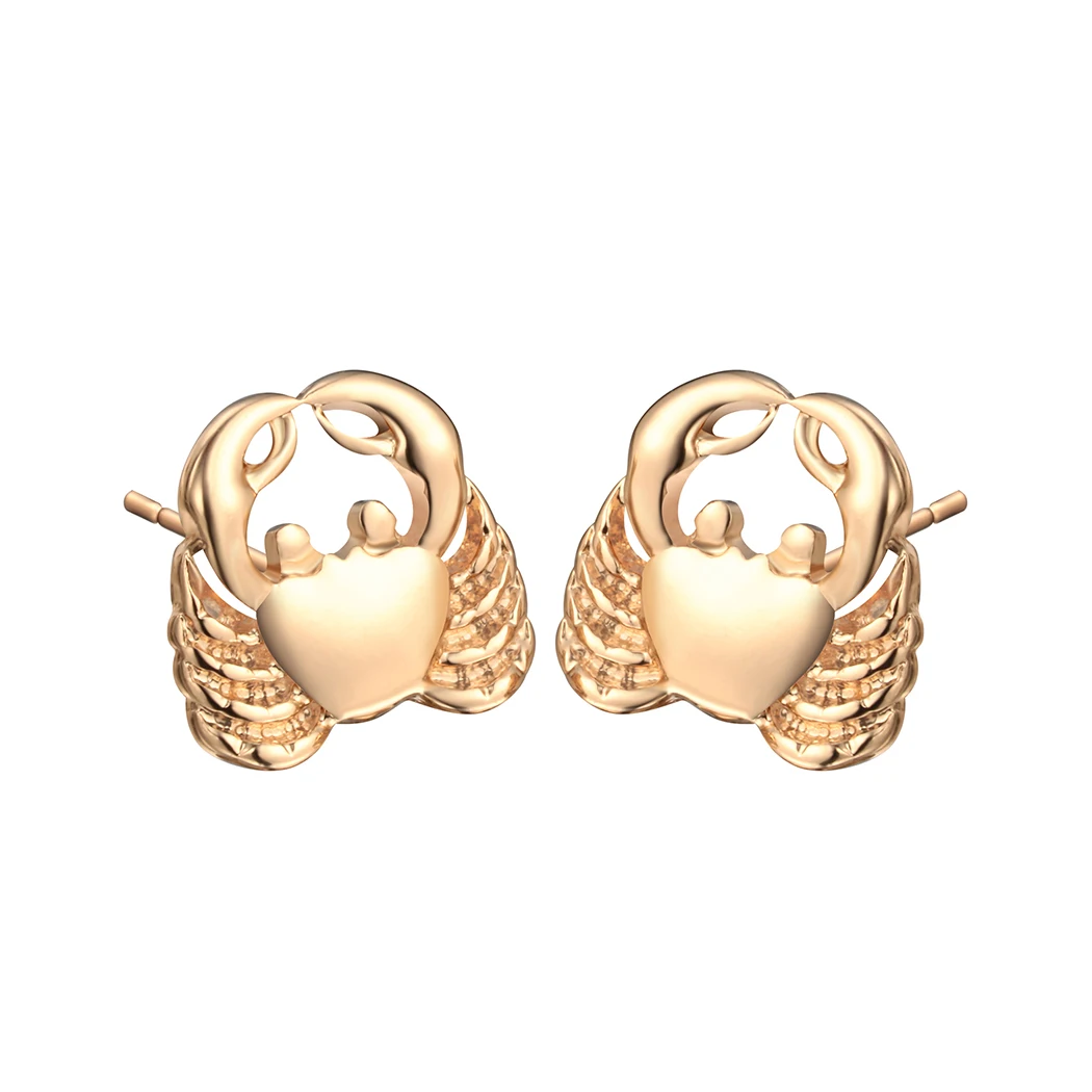 Женские серьги гвоздики в форме краба|Серьги-гвоздики| |