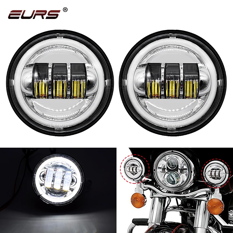

Светодиодные круглые фары EURS для мотоциклов, 30 вт, 4,5 к, 6500 лм