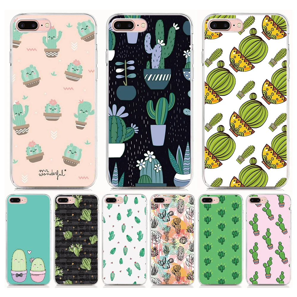 

For Vodafone Smart V8 X9 N8 N9 Lite C9 E9 E8 Prime 7 Turbo 7 Ultra 7 Case Soft TPU Cute Cactus Shockproof Back Cover Phone Case