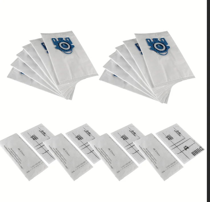 

12 * Vacuum Cleaner Bags + 8 Filters For Miele GN Series C1 C2 C3 Vacuum Cleaner Parts Dust Bag Filter Brush Set